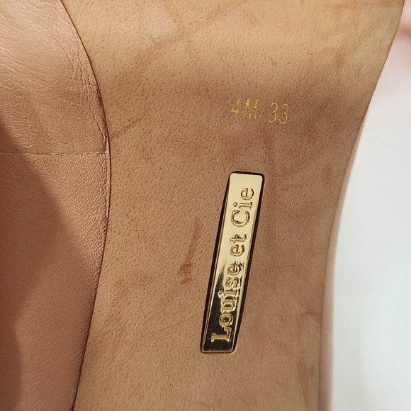 LOUISE et Cie Womens Pinkish Cream Low Stiletto Heels Size 4M - Picture 9 of 9